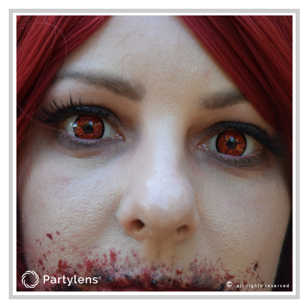 Snelkoppelingen helemaal Surrey Vampier ogen rood - contactlenzen Partylens® - Partylens