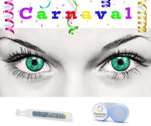 Vampier Ogen groen Carnaval set