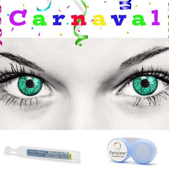 Vampier Ogen groen Carnaval set